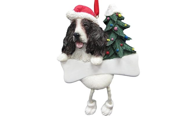 Springer spaniel christmas ornament