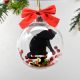 Gray cat christmas ornament