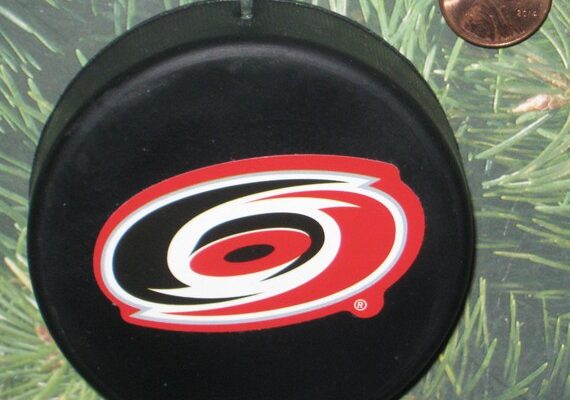 Carolina hurricanes christmas ornament