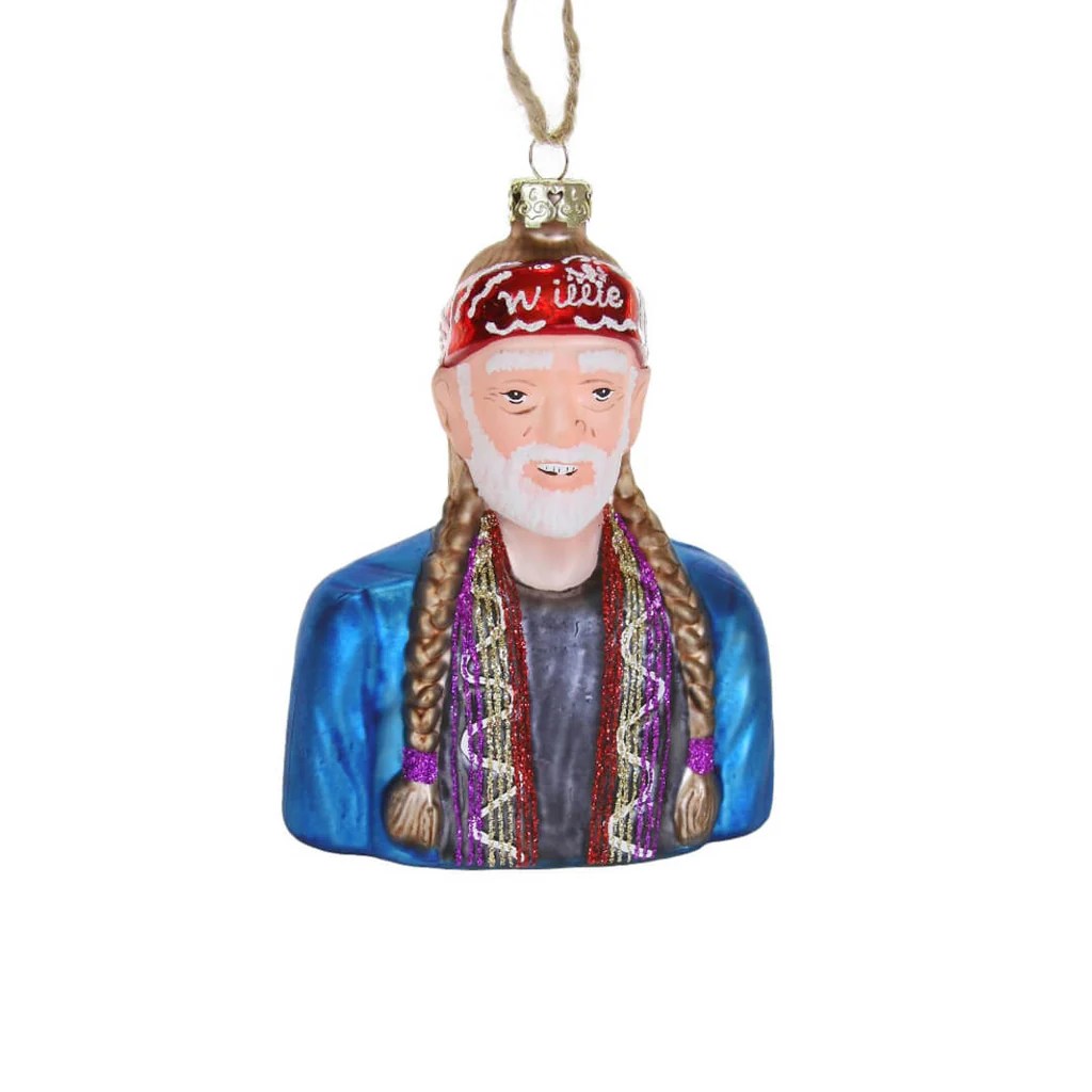 Willie nelson christmas ornament